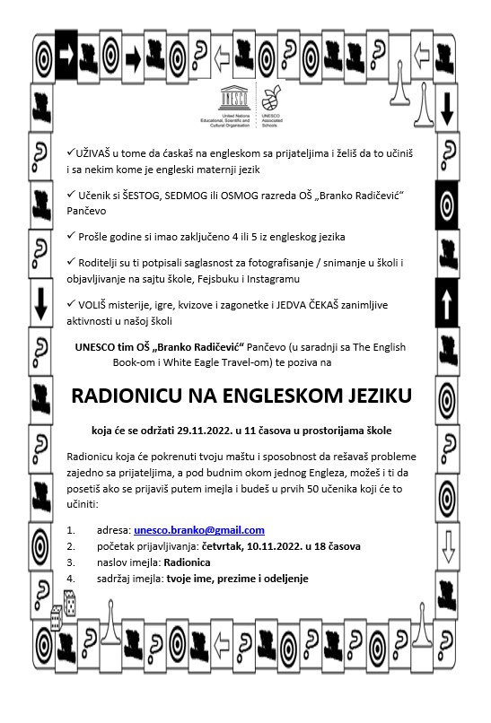 Radionica na engleskom jeziku